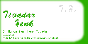 tivadar henk business card